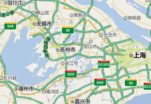 苏州市昆山市在 地图 上的位置:在无锡和上海
